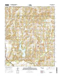 Byars SW Oklahoma Current topographic map, 1:24000 scale, 7.5 X 7.5 Minute, Year 2016