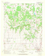 Caddo North Oklahoma Historical topographic map, 1:24000 scale, 7.5 X 7.5 Minute, Year 1969