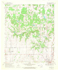 Caddo North Oklahoma Historical topographic map, 1:24000 scale, 7.5 X 7.5 Minute, Year 1969