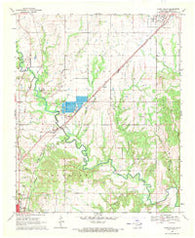 Caddo South Oklahoma Historical topographic map, 1:24000 scale, 7.5 X 7.5 Minute, Year 1969