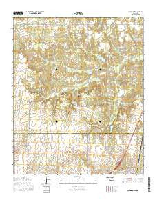 Caddo North Oklahoma Current topographic map, 1:24000 scale, 7.5 X 7.5 Minute, Year 2016