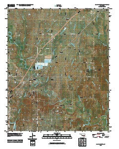 Caddo South Oklahoma Historical topographic map, 1:24000 scale, 7.5 X 7.5 Minute, Year 2010
