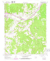 Calvin East Oklahoma Historical topographic map, 1:24000 scale, 7.5 X 7.5 Minute, Year 1967