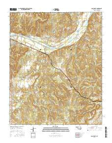 Calvin East Oklahoma Current topographic map, 1:24000 scale, 7.5 X 7.5 Minute, Year 2016