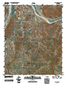 Calvin West Oklahoma Historical topographic map, 1:24000 scale, 7.5 X 7.5 Minute, Year 2009