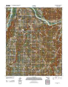 Calvin West Oklahoma Historical topographic map, 1:24000 scale, 7.5 X 7.5 Minute, Year 2012