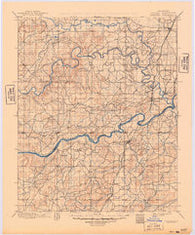 Canadian Oklahoma Historical topographic map, 1:125000 scale, 30 X 30 Minute, Year 1900