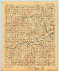 Canadian Oklahoma Historical topographic map, 1:125000 scale, 30 X 30 Minute, Year 1900