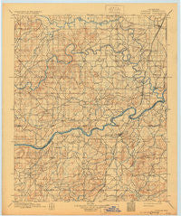 Canadian Oklahoma Historical topographic map, 1:125000 scale, 30 X 30 Minute, Year 1900
