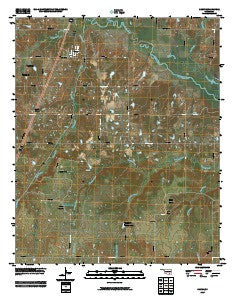 Caney Oklahoma Historical topographic map, 1:24000 scale, 7.5 X 7.5 Minute, Year 2009