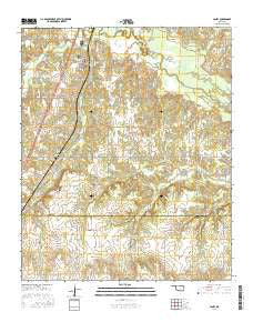 Caney Oklahoma Current topographic map, 1:24000 scale, 7.5 X 7.5 Minute, Year 2016