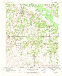 Caney Oklahoma Historical topographic map, 1:24000 scale, 7.5 X 7.5 Minute, Year 1969