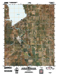 Canton Oklahoma Historical topographic map, 1:24000 scale, 7.5 X 7.5 Minute, Year 2010