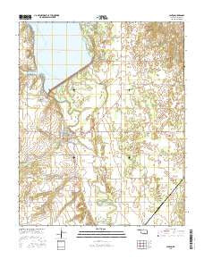 Canton Oklahoma Current topographic map, 1:24000 scale, 7.5 X 7.5 Minute, Year 2016
