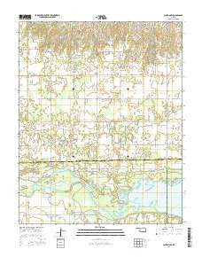 Canton NW Oklahoma Current topographic map, 1:24000 scale, 7.5 X 7.5 Minute, Year 2016