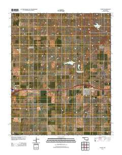 Canute Oklahoma Historical topographic map, 1:24000 scale, 7.5 X 7.5 Minute, Year 2012