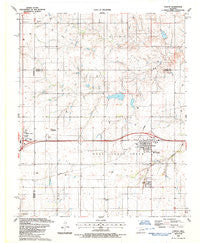 Canute Oklahoma Historical topographic map, 1:24000 scale, 7.5 X 7.5 Minute, Year 1987