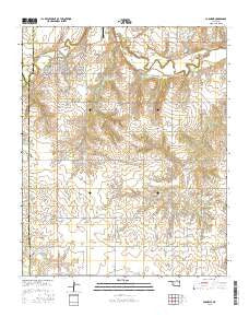 Carnegie Oklahoma Current topographic map, 1:24000 scale, 7.5 X 7.5 Minute, Year 2016