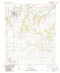 Carnegie Oklahoma Historical topographic map, 1:24000 scale, 7.5 X 7.5 Minute, Year 1984