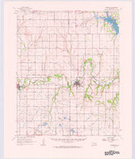 Carnegie Oklahoma Historical topographic map, 1:62500 scale, 15 X 15 Minute, Year 1961