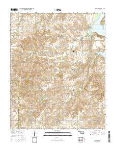 Carpenter Oklahoma Current topographic map, 1:24000 scale, 7.5 X 7.5 Minute, Year 2016