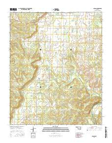 Carson Oklahoma Current topographic map, 1:24000 scale, 7.5 X 7.5 Minute, Year 2016