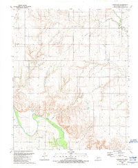 Carter East Oklahoma Historical topographic map, 1:24000 scale, 7.5 X 7.5 Minute, Year 1989