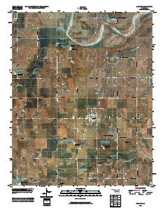 Cashion Oklahoma Historical topographic map, 1:24000 scale, 7.5 X 7.5 Minute, Year 2009