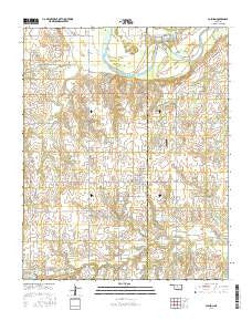 Cashion Oklahoma Current topographic map, 1:24000 scale, 7.5 X 7.5 Minute, Year 2016