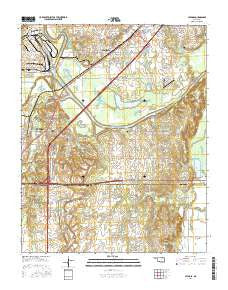 Catoosa Oklahoma Current topographic map, 1:24000 scale, 7.5 X 7.5 Minute, Year 2016