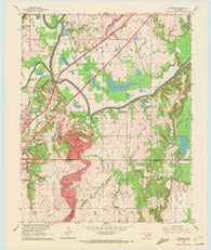 Catoosa Oklahoma Historical topographic map, 1:24000 scale, 7.5 X 7.5 Minute, Year 1963