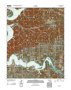 Cayuga Oklahoma Historical topographic map, 1:24000 scale, 7.5 X 7.5 Minute, Year 2012