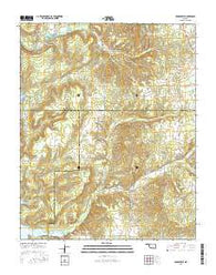 Cedar Crest Oklahoma Current topographic map, 1:24000 scale, 7.5 X 7.5 Minute, Year 2016