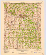 Cement Oklahoma Historical topographic map, 1:62500 scale, 15 X 15 Minute, Year 1949