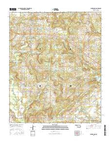 Centrahoma Oklahoma Current topographic map, 1:24000 scale, 7.5 X 7.5 Minute, Year 2016