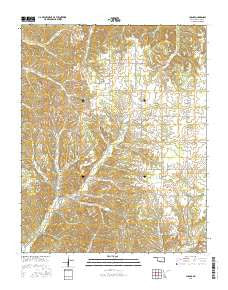 Chance Oklahoma Current topographic map, 1:24000 scale, 7.5 X 7.5 Minute, Year 2016