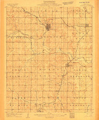 Chandler Oklahoma Historical topographic map, 1:62500 scale, 15 X 15 Minute, Year 1907