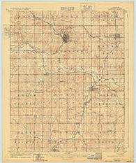 Chandler Oklahoma Historical topographic map, 1:62500 scale, 15 X 15 Minute, Year 1907