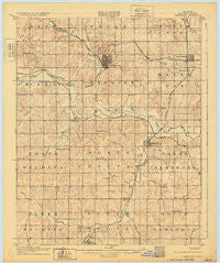 Chandler Oklahoma Historical topographic map, 1:62500 scale, 15 X 15 Minute, Year 1907