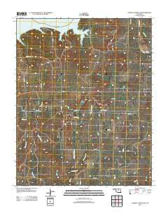 Charley Creek East Oklahoma Historical topographic map, 1:24000 scale, 7.5 X 7.5 Minute, Year 2012