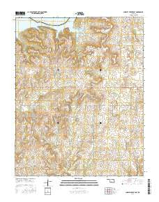 Charley Creek East Oklahoma Current topographic map, 1:24000 scale, 7.5 X 7.5 Minute, Year 2016