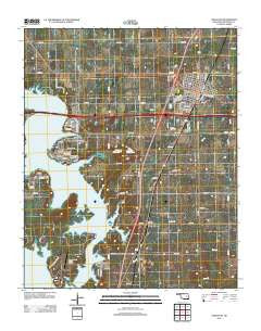 Checotah Oklahoma Historical topographic map, 1:24000 scale, 7.5 X 7.5 Minute, Year 2012