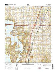Checotah Oklahoma Current topographic map, 1:24000 scale, 7.5 X 7.5 Minute, Year 2016