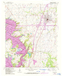 Checotah Oklahoma Historical topographic map, 1:24000 scale, 7.5 X 7.5 Minute, Year 1963