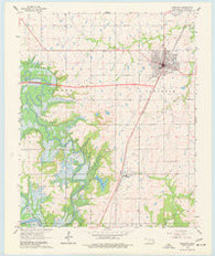 Checotah Oklahoma Historical topographic map, 1:24000 scale, 7.5 X 7.5 Minute, Year 1963