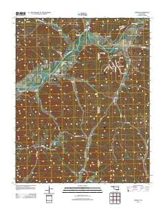 Chewey Oklahoma Historical topographic map, 1:24000 scale, 7.5 X 7.5 Minute, Year 2012