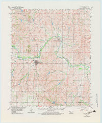 Cheyenne Oklahoma Historical topographic map, 1:62500 scale, 15 X 15 Minute, Year 1960