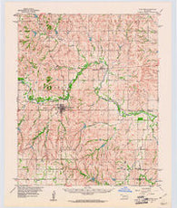 Cheyenne Oklahoma Historical topographic map, 1:62500 scale, 15 X 15 Minute, Year 1960