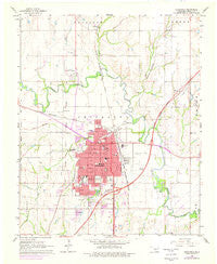 Chickasha Oklahoma Historical topographic map, 1:24000 scale, 7.5 X 7.5 Minute, Year 1966