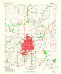 Chickasha Oklahoma Historical topographic map, 1:24000 scale, 7.5 X 7.5 Minute, Year 1966